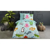 Good Morning kinderdekbedovertrek Seaworld multi - 100% katoen - 140 x 220 cm