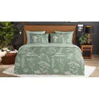 Good Morning Dekbedovertrek Flanel Herbs - green 140x200/220cm
