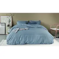 Beddinghouse Dekbedovertrek Frost Blauwgrijs Flanel-260 x 200 / 220 cm | Extra Breed