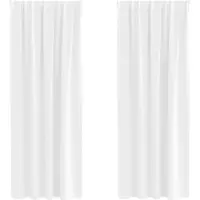vidaXL Blackout Gordijnen met Ringen 2 st Zuiver Wit 225 x 140 cm