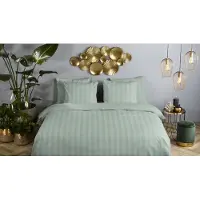 Descanso Dekbedovertrek Katoen Satijn Hotel Sevilla - sage green 140x200/220cm