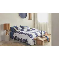 Vt wonen Dekbedovertrek vtwonen Moons Indigo Katoen-240 x 200 / 220 cm | Lits-Jumeaux