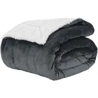 vidaXL plaid Donkergrijs 130 x 150 cm 1 kg Fleece