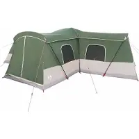 vidaXL Tent voor 16 personen met dak Groen 680 x 510 x 210 cm
