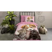 Pure Kinder Dekbedovertrek Microvezel Amis - pink 140x200/220cm