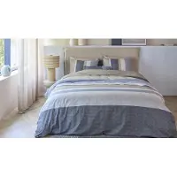 Beddinghouse Dekbedovertrek Jorren Blauw Grijs Katoen-260 x 200 / 220 cm | Extra Breed