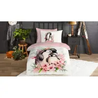 Good Morning Kinder Dekbedovertrek Katoen Flanel Penny - pink 140x200/220cm