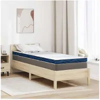 vidaXL Matras Topper 80 x 200 cm dik Jacquard stof Wit