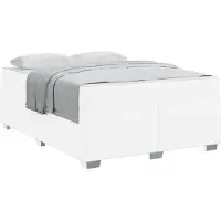 vidaXL Bedframe met matras Wit 160 x 200 cm Stof