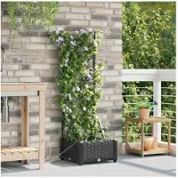 vidaXL Plantenbak Zwart 40 x 40 x 126 cm PP
