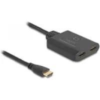 DeLOCK HDMI Switch 2 x HDMI in to 1 x HDMI out 8K 60 Hz with integrated cable 50 cm