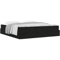 vidaXL Bedframe met matras 2 st Zwart Fluweel