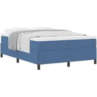 vidaXL Boxspring bed Blauw 140 x 200 cm Corduroy stof