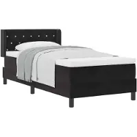 vidaXL Boxspring bed met hoofdeinde Zwart 190 x 90 cm Fluweel