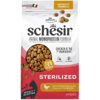 Schesir 6x Monoproteïne Promo Kattenvoer Droog Sterilized Kip 1,5 kg