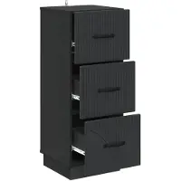 vidaXL Ladekast 33 x 34,5 x 87 cm Bewerkt hout Zwart