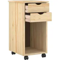 vidaXL Rollende kast Bruin 34 x 39 x 65,5 cm Massief grenenhout