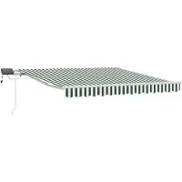 vidaXL Uitschuifbare luifel Groen en Wit 300 x 250 cm
