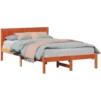vidaXL Bedframe Bruin 120 x 190 cm Massief grenenhout