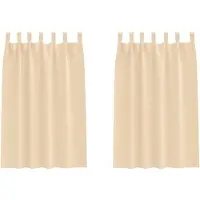 vidaXL Blackout Gordijnen met Ringen 2 st Crèmekleurig 175 x 140 cm
