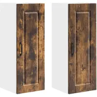 vidaXL Wandkast PORTO 2 st Rook Eiken Bewerkt hout
