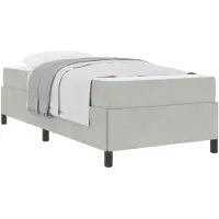 vidaXL Bedframe met matras Lichtgrijs 90 x 200 cm Stof