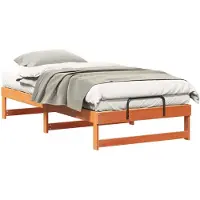 vidaXL Bedframe, bruin, 90 x 190 cm, massief grenenhout
