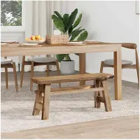 vidaXL Bank Naturel 100 x 29 x 43,5 cm Massief Teakhout