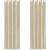 vidaXL Gordijnen 2 st Crèmekleurig 140 x 245 cm fluweel