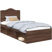 vidaXL Bedframe Bruin Eiken 100 x 200 cm Massief grenenhout