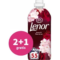 Lenor 2+1 Gratis: Wasverzachter Jasmijn & Rose De Mai 55 Wasbeurten 1155 Ml