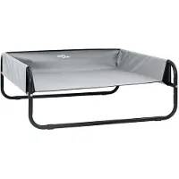 vidaXL Hondenbed Lichtgrijs 57 x 57 x 24 cm Staal