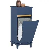 SoBuy Badkamerkast 40x40x96 cm Donkerblauw