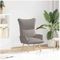 vidaXL Fauteuil Taupe 69 x 74 x 93 cm Stof en multiplex