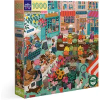 Eeboo Green Market Puzzle English 1000 Pieces Veelkleurig Kinderen