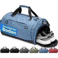 Heldenwerk Sporttas met schoenenvak en natvak – Trainingstas voor dames en heren – Reistas, fitnesstas of sporttas – 48 x 36 x 25 cm - 30L - Donkerblauw