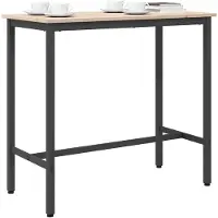 vidaXL Tafel Naturel 100 x 50 x 91 cm Engineered hout en staal