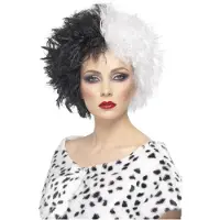 Vegaoo Cruella damespruik voor Halloween - Verkleedpruik - One size
