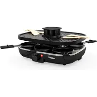 Tristar Gourmetset - RA-2760 Clean Air - Ingebouwde afzuiging - 1100W - Bakplaat 6 personen - Zwart