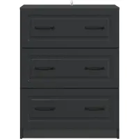 vidaXL Ladekast Zwart 66 x 34,5 x 87 cm Bewerkt hout