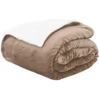 vidaXL plaid Camel 130 x 150 cm 1 kg Fleece