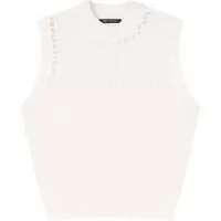Armani Exchange Dames Fijne gebreide top wit (XS), Casual, Katoen XW001906AF21574U1003