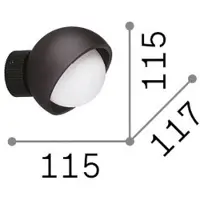 Ideal Lux Wandlamp Bloom, zwart, Woon-/ Eetkamer, metaal, Modern, wandlamp