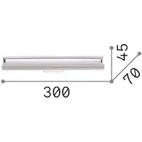 Ideal Lux Wandlamp Dorica, geel / oranje, Woon-/ Eetkamer, Aluminium, Modern, wandlamp