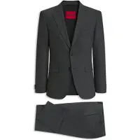 HUGO Extra slim-fit pak van een wolmix met stretch