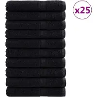 vidaXL Gastendoek SOLUND 25 st Zwart 100 x 200 cm 550 gsm