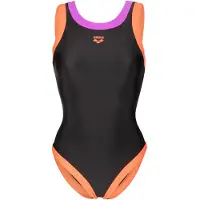 Arena Badpak 'BOLD LINES' lila / oranje / zwart