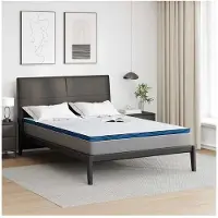 vidaXL Matras Topper 140 x 200 cm dik Jacquard stof Wit