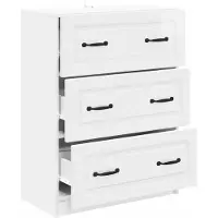 vidaXL Ladekast 66 x 34,5 x 87 cm Bewerkt hout Hoogglans Wit