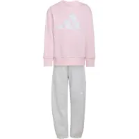 Adidas Trainingspak 'Essentials' grijs gemêleerd / rosa / wit